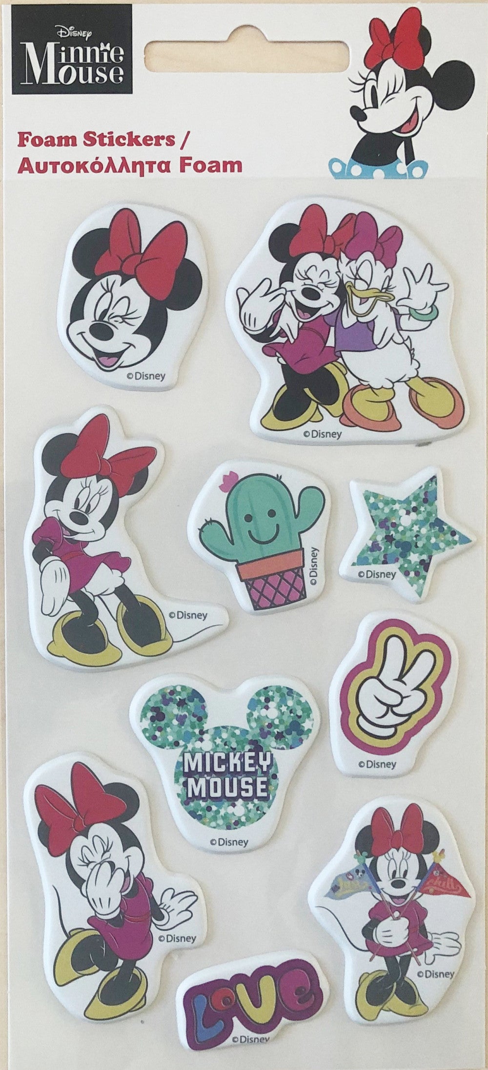 Disney Minnie Smiles puffy Schaum Aufkleber Set