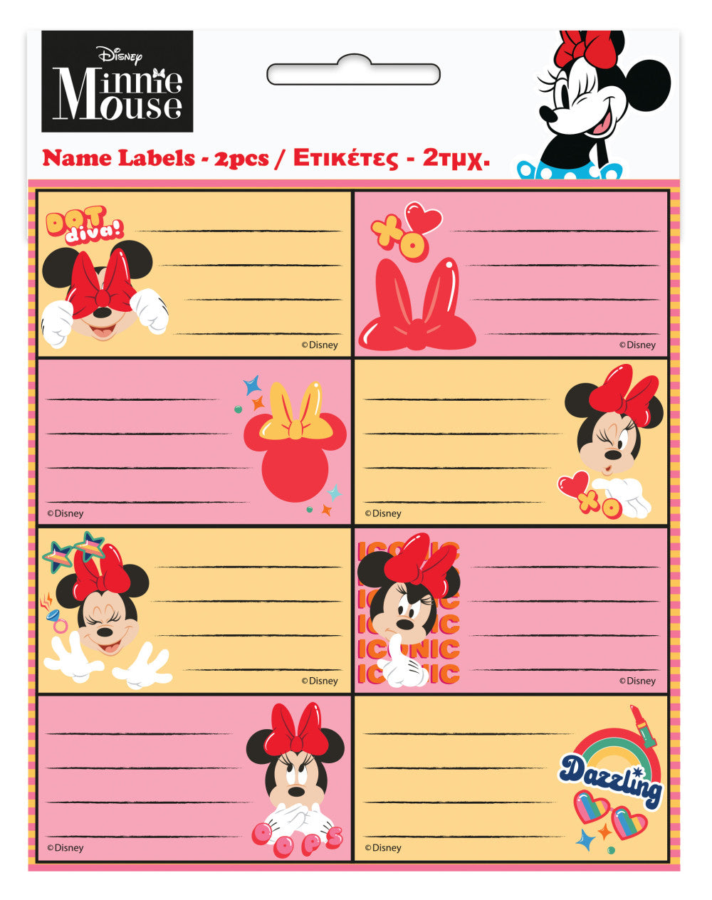 Disney Minnie Wink Heftetikett 16 Stück