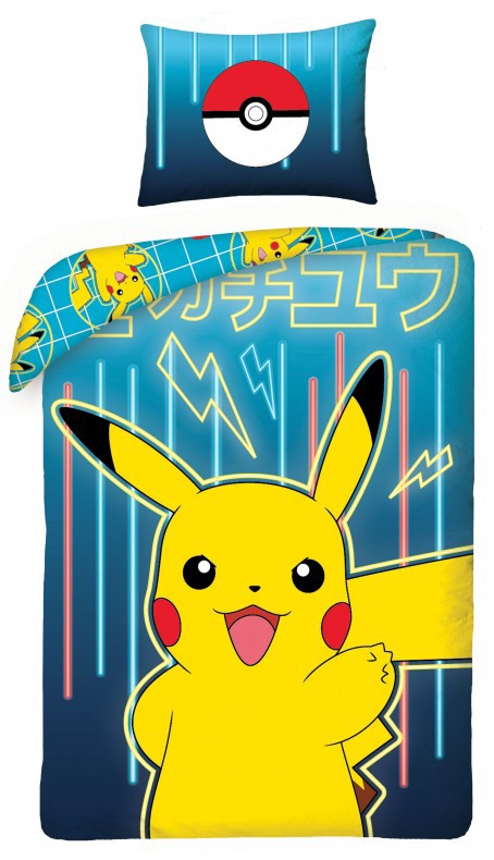 Pokémon Neon Bettwäsche 140×200cm, 70×90 cm