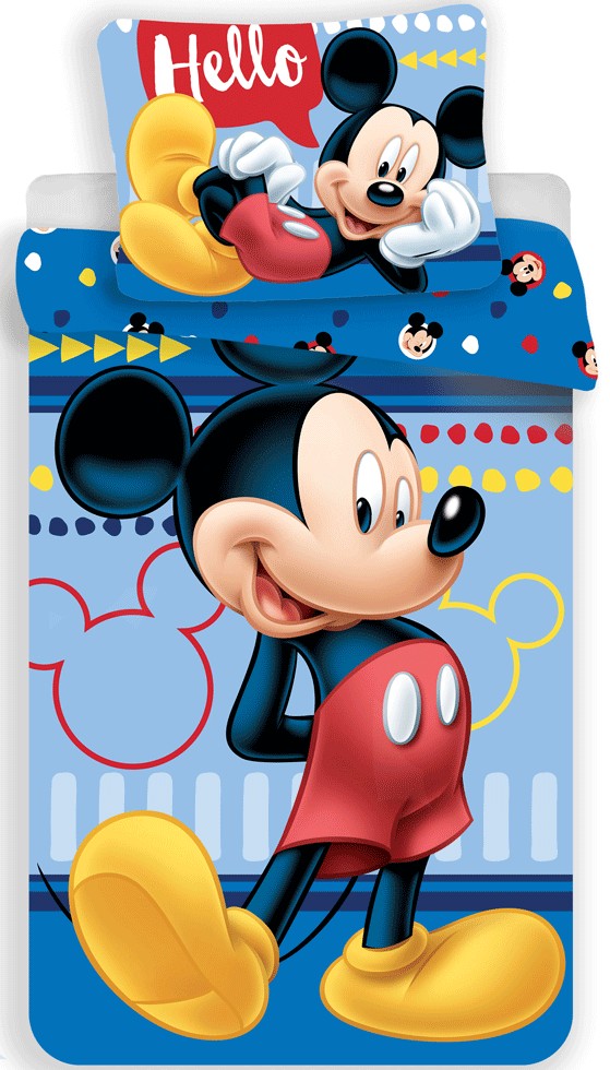Disney Mickey Bettwäsche-Set Hello 140×200cm, 70×90 cm