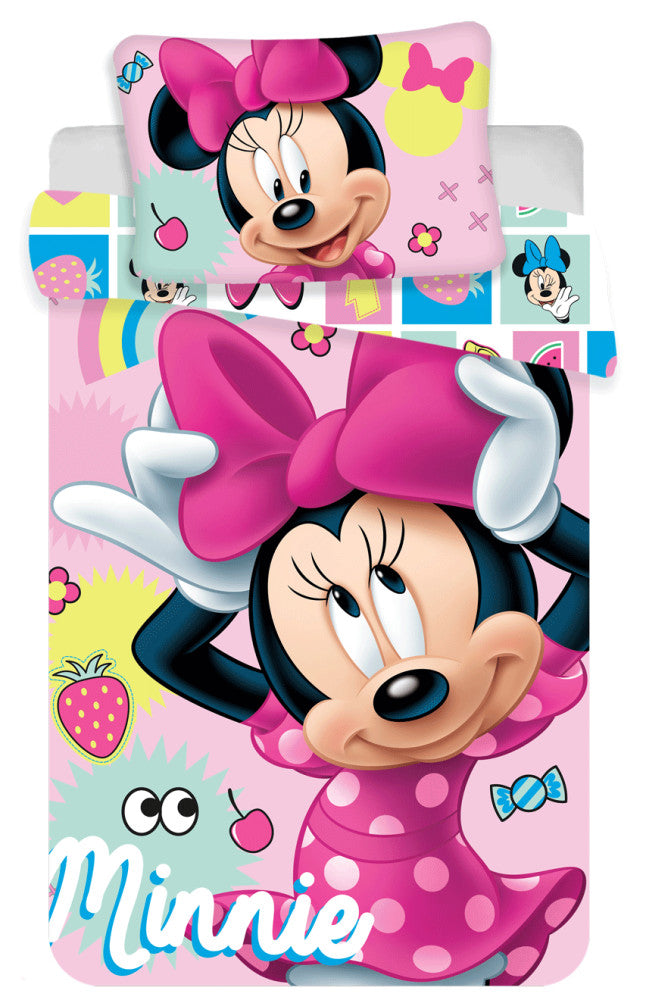 Disney Minnie Tidy Kinderbettwäsche 100×135 cm, 40×60 cm