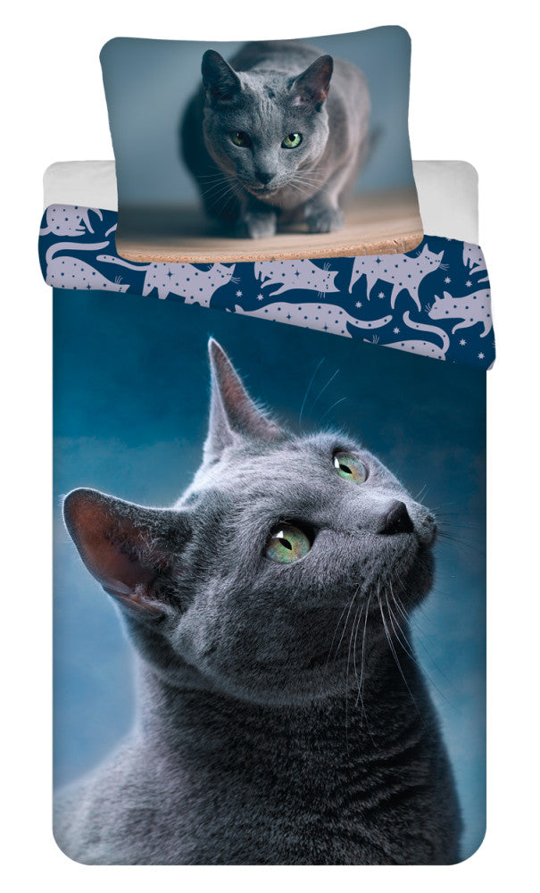 Katze Dark Bettwäsche 140×200 cm, 70×90 cm