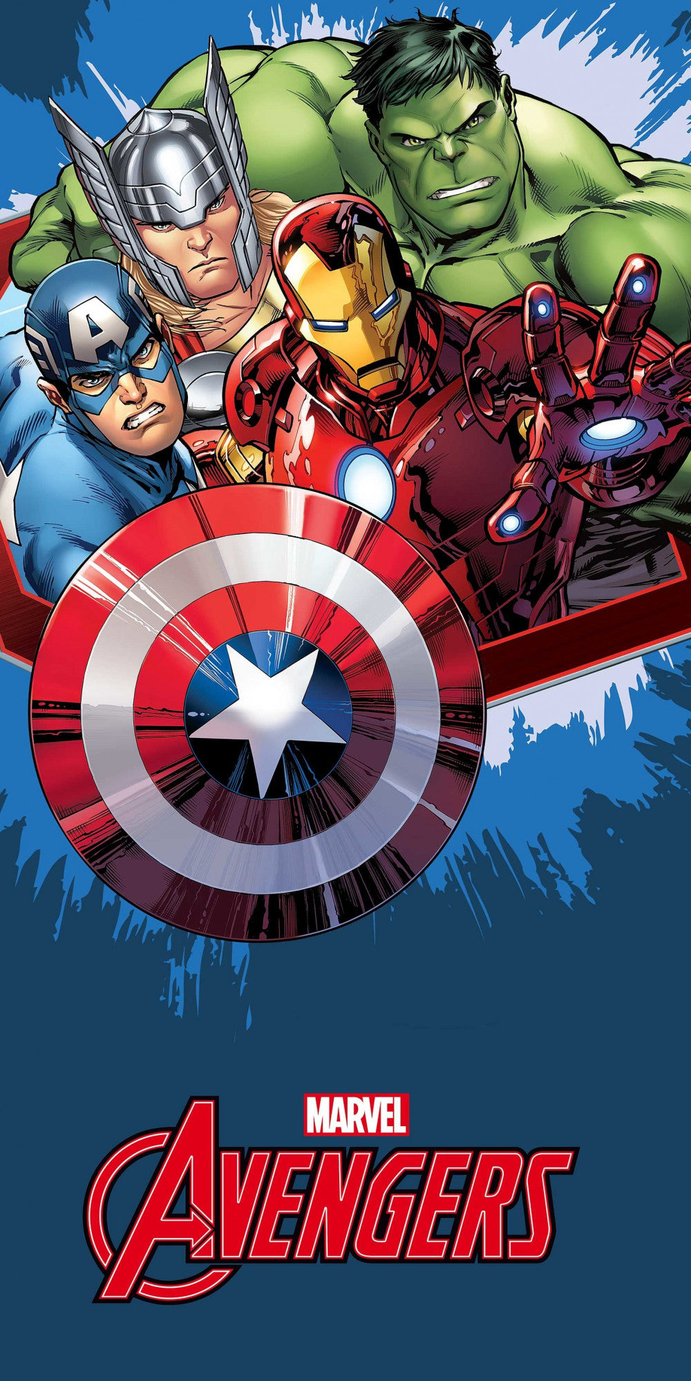 Avengers Blaues Badetuch, Strandtuch 70x140cm
