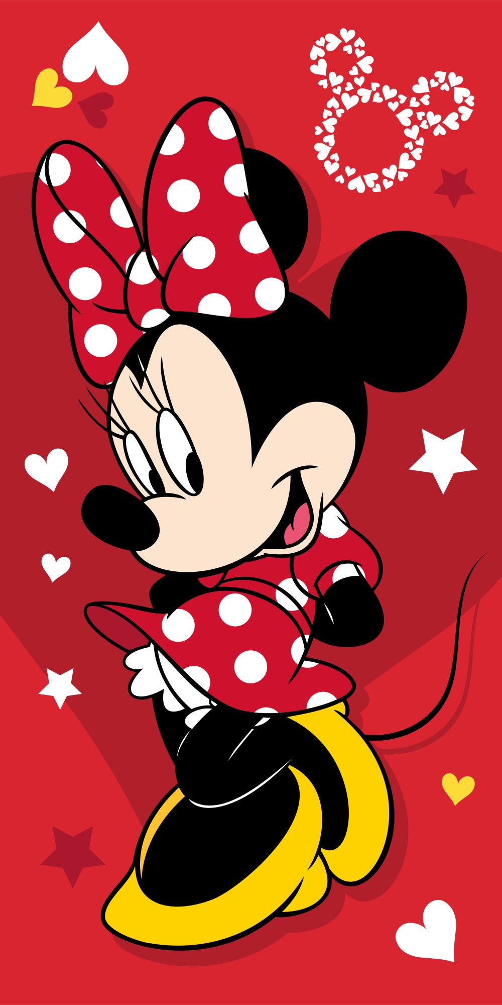 Disney Minnie Pretty in Red Badetuch, Strandtuch 70x140cm