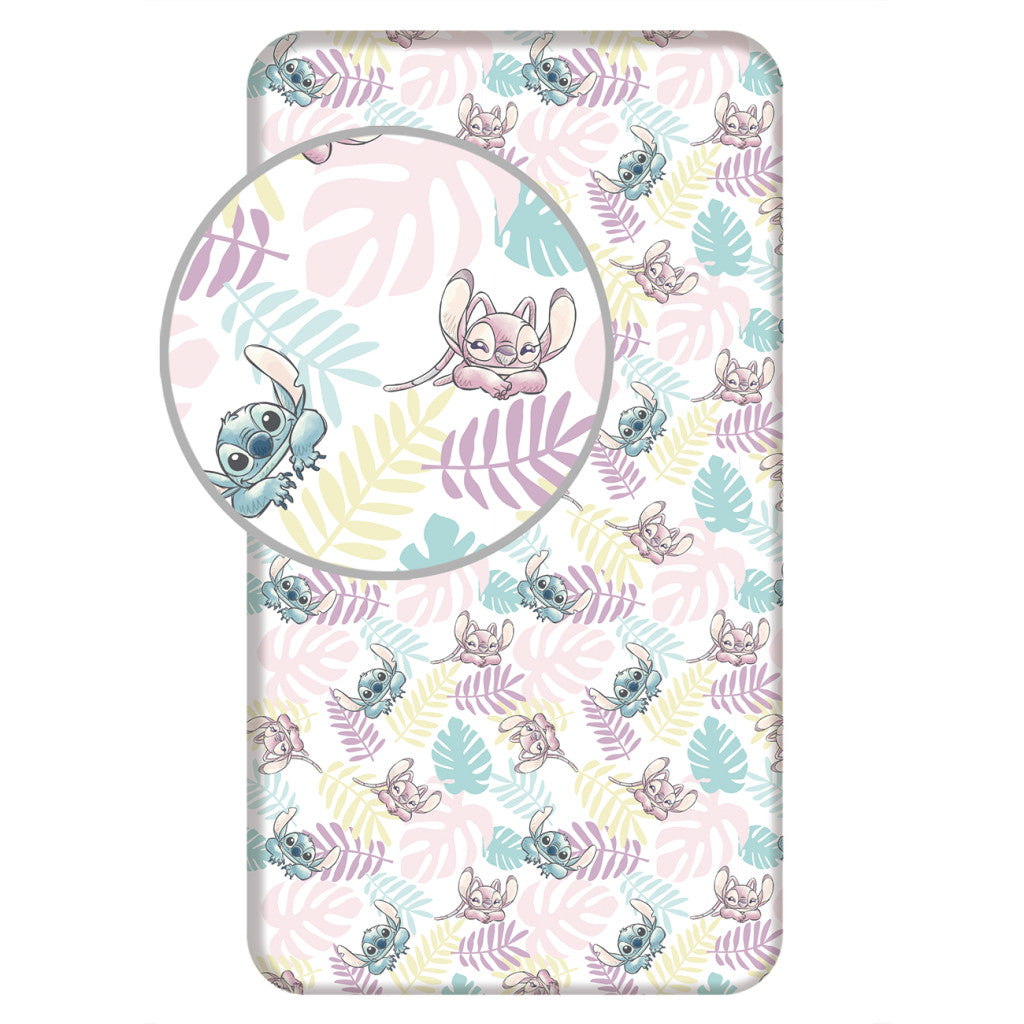 Disney Lilo und Stitch Leaves Spannbetttuch 90x200 cm