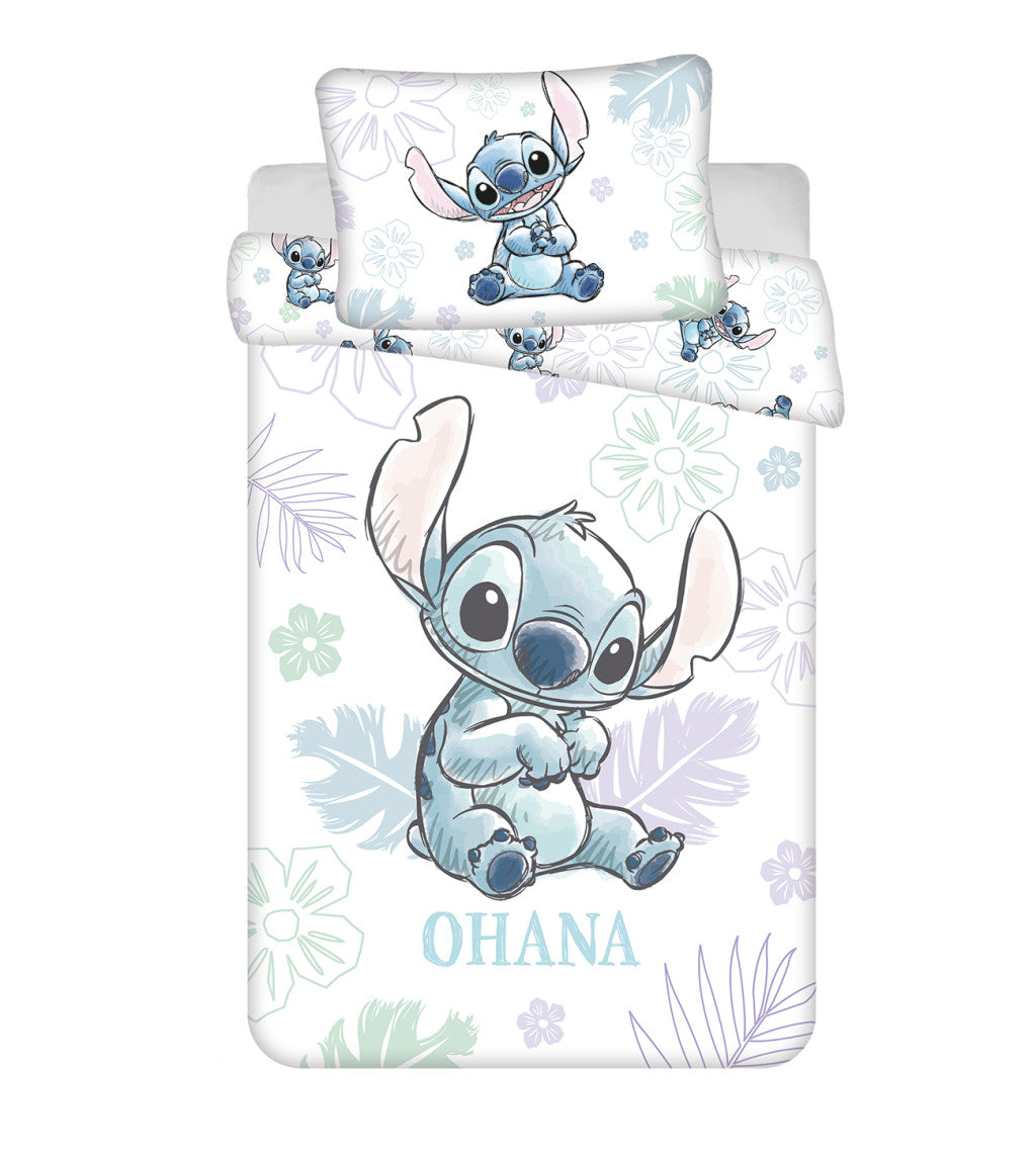 Disney Lilo und Stitch Ohana White Kinderbettwäsche 100×135 cm, 40×60 cm