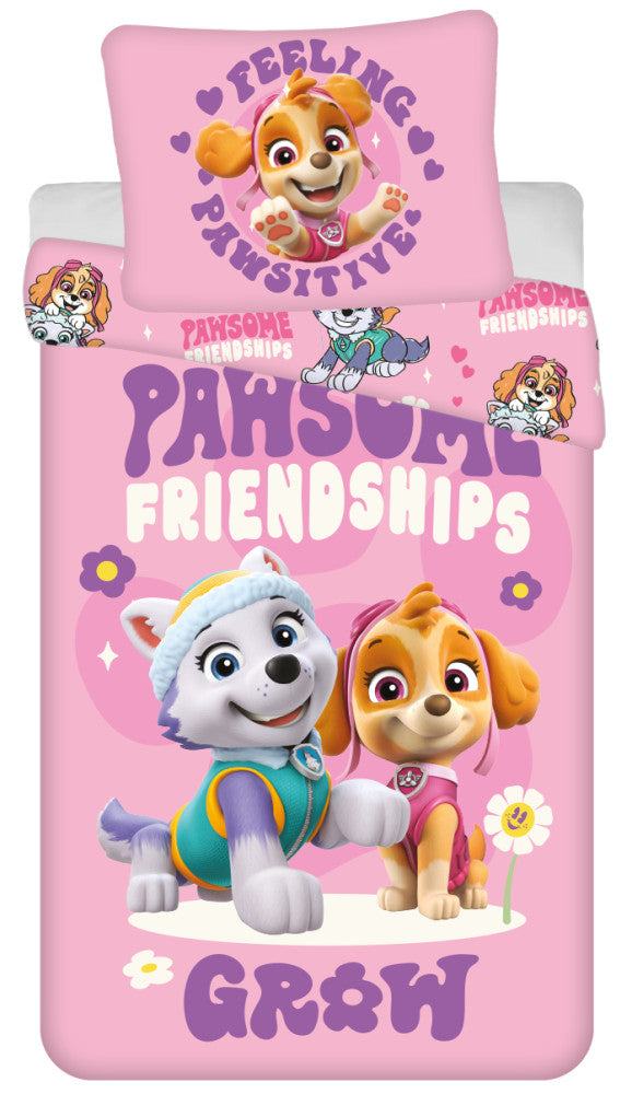 Paw Patrol Pawsitive Microfaser-Bettwäsche 140×200cm, 70×90 cm