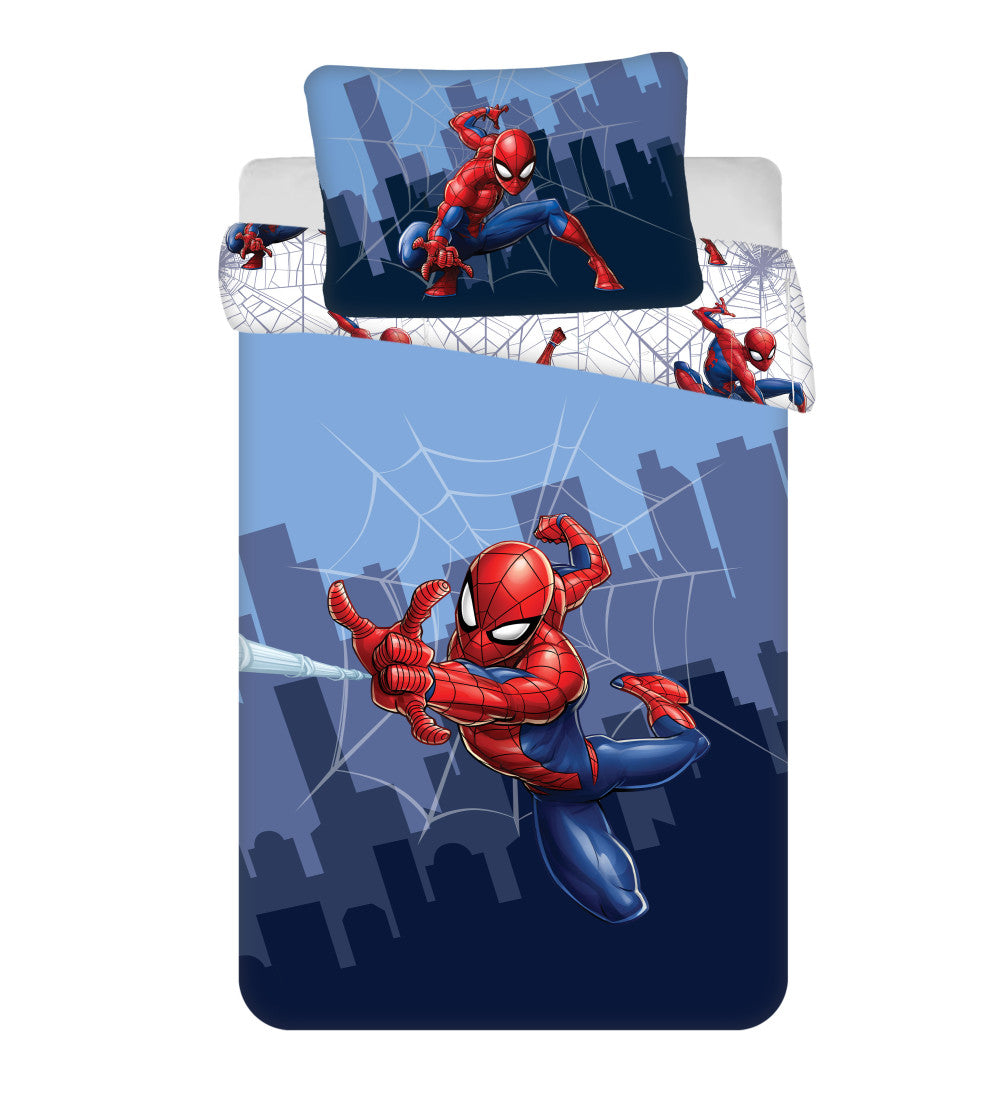 Spiderman City Swinger Kinder-Bettwäsche-Set 100×135 cm, 40×60 cm