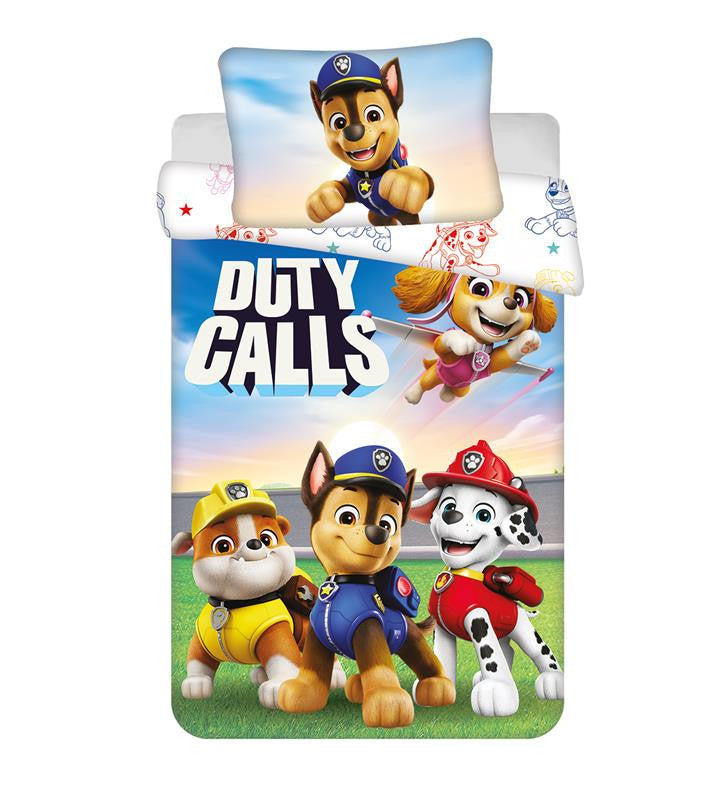 Paw Patrol Duty Calls Kinderbettwäschebezug 100×135cm, 40×60 cm