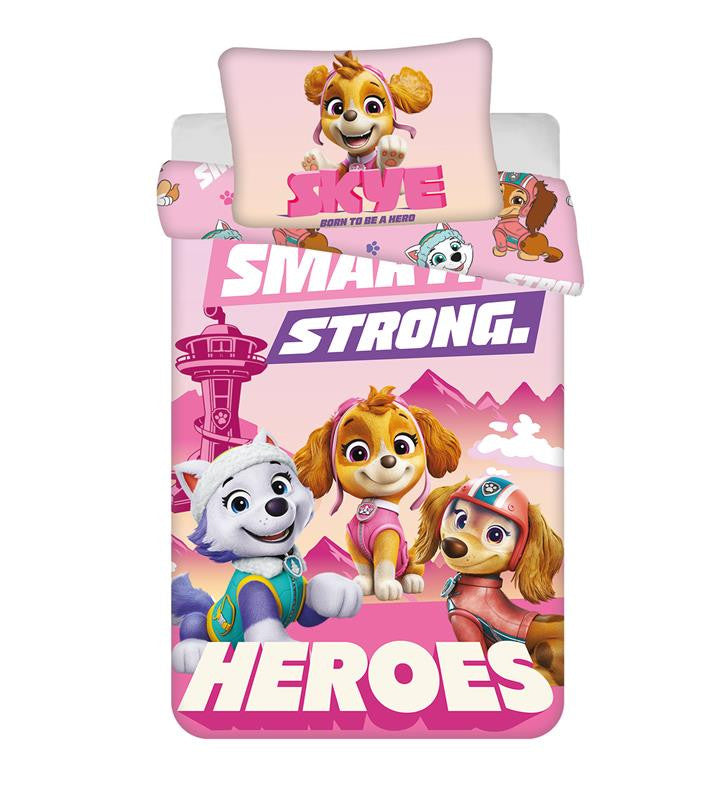 Paw Patrol Smart Strong Kinderbettwäschebezug 100×135cm, 40×60 cm