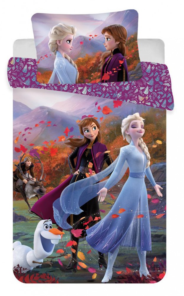 Disney Eiskönigin Mountains Kinderbettbezug 100×135 cm, 40×60 cm