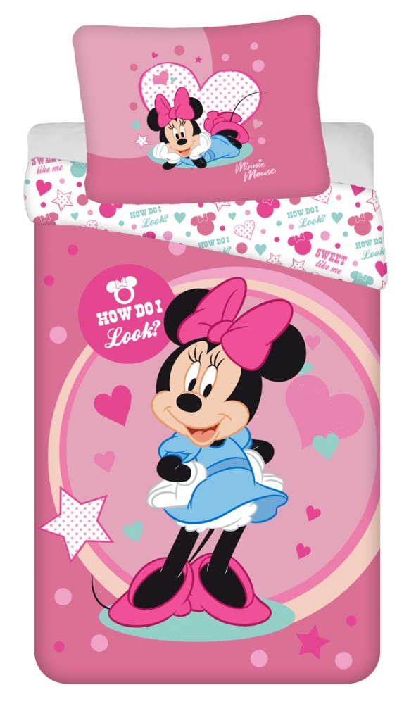 Disney Minnie Look Bettwäsche 140×200cm, 70×90 cm Mikrofaser