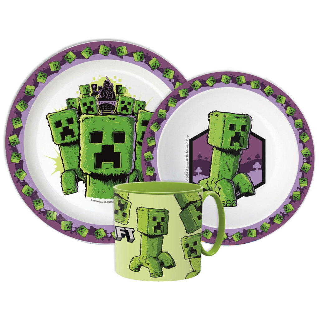 Minecraft The Movie Essgeschirr, Mikro-Kunststoff-Set mit Becher 265 ml