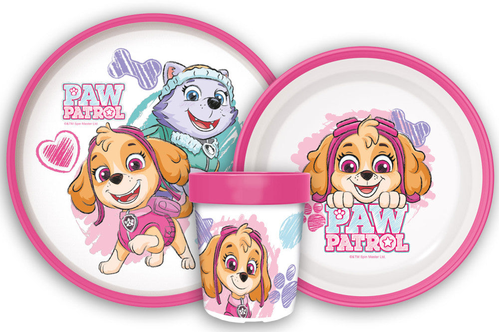Paw Patrol Sketch rutschfestes Geschirrset, Mikroplastik-Set