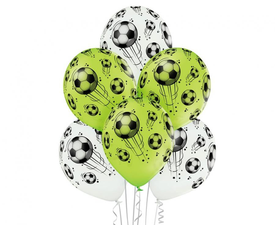 Fußball Fußball, Luftballon 6 Stk 12 inch (30 cm)