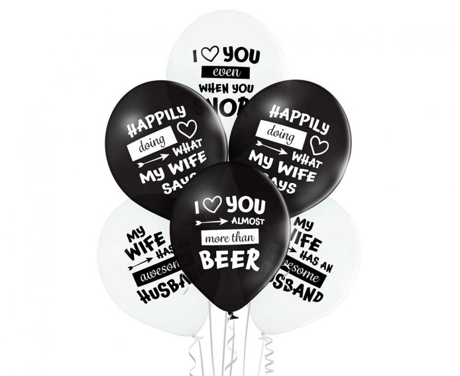 Hochzeit Beste Ehefrau aller Zeiten, Ballon, 6er Set, 12 Zoll (30 cm)