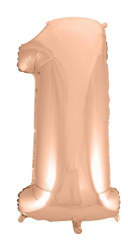Nummer Rose Gold Folienballon Nummer 1 92 cm