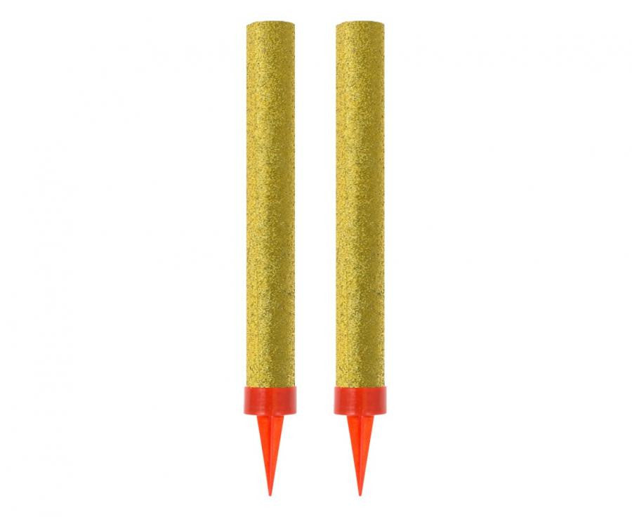Geburtstag Gold, Gold Torten-Feuerwerk 12 cm 2 Stk