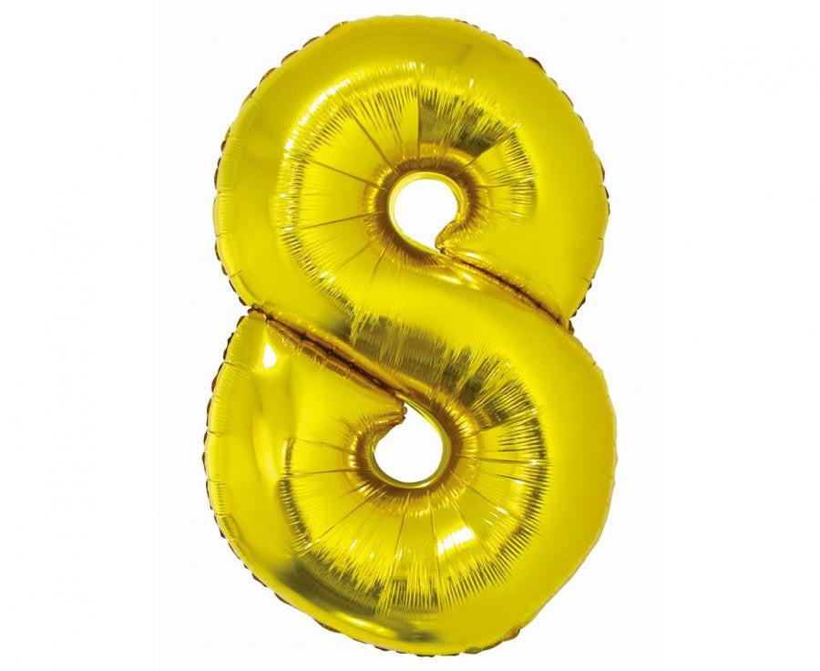 Nummer Gold Goldene Nummer 8 Folienballon 76 cm