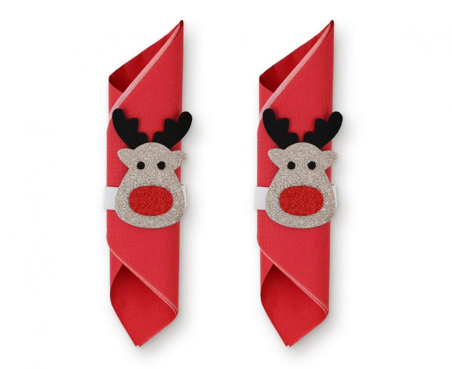 Weihnachten Deer Rentier Serviettenring Set