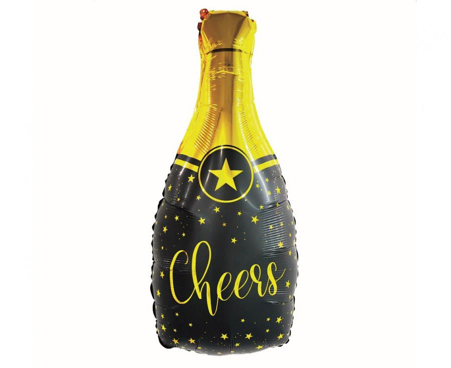 Feiern B&C Champagne Cheers Champagnerflasche Folienballon 76 cm