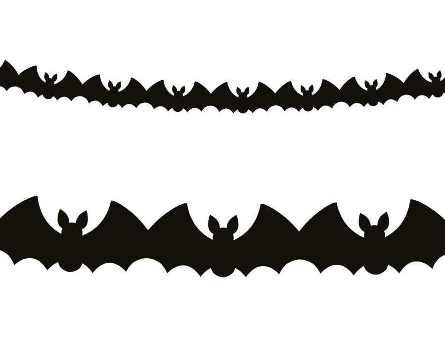 Halloween Bat Black Papier Girlande 300 cm