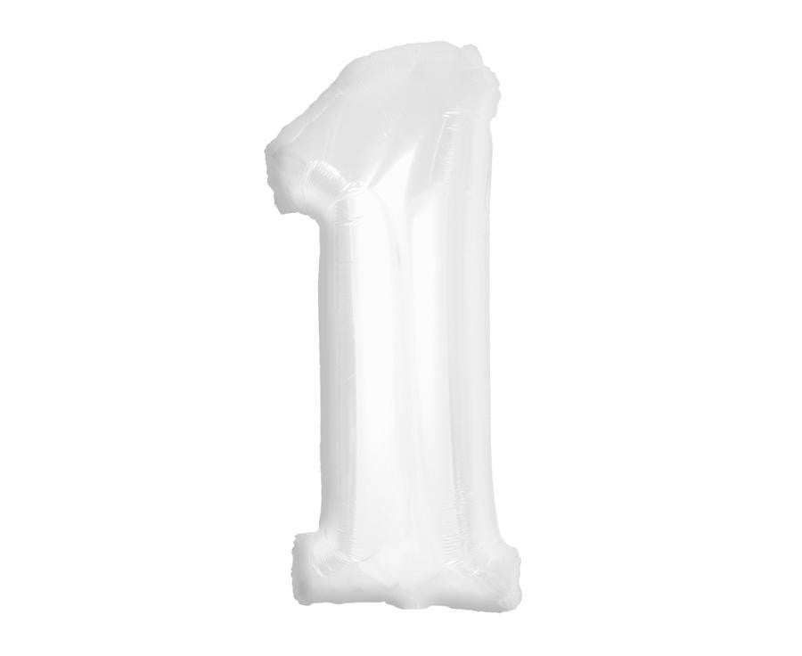 Nummer B&C White Weiße Nummer 1 Folienballon 92 cm