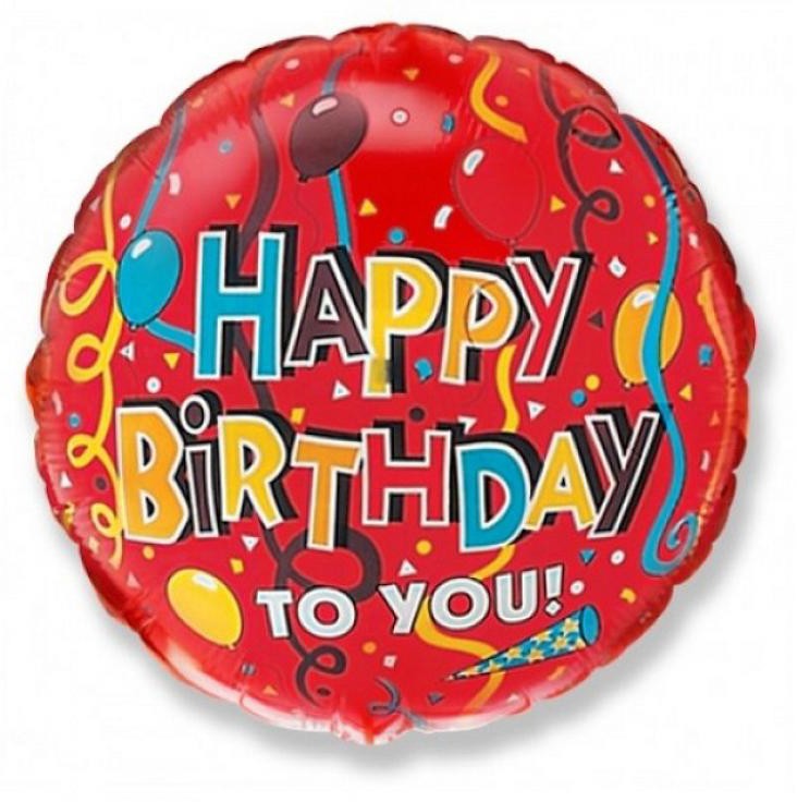 Geburtstag Streamers Happy Birthday Folienballon 46 cm (WP)