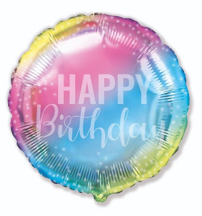 Geburtstag Pastel Regenbogen Happy Birthday Folienballon 46 cm (WP)