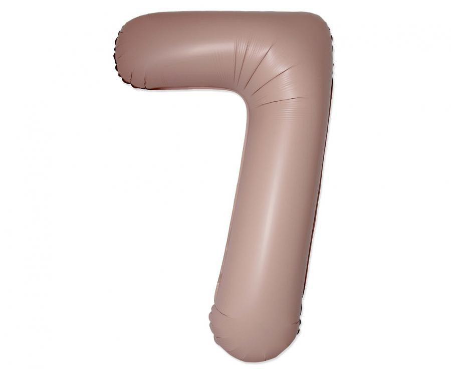 Nummer Vintage Matt Rosa Nummer 7 Folienballon 76 cm (WP)