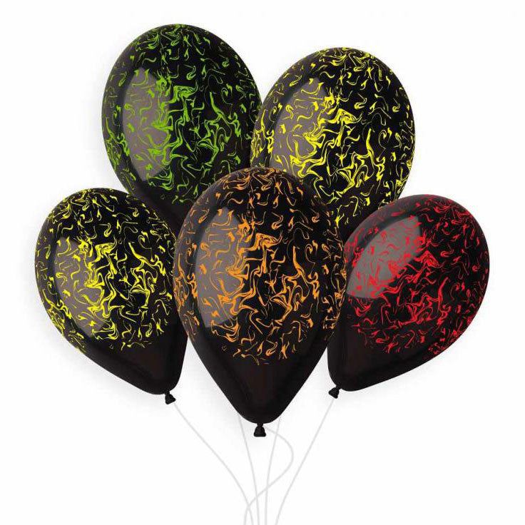 Farbe Marble Marmorballon-Set, 5 Stück, 13 Zoll (33 cm)