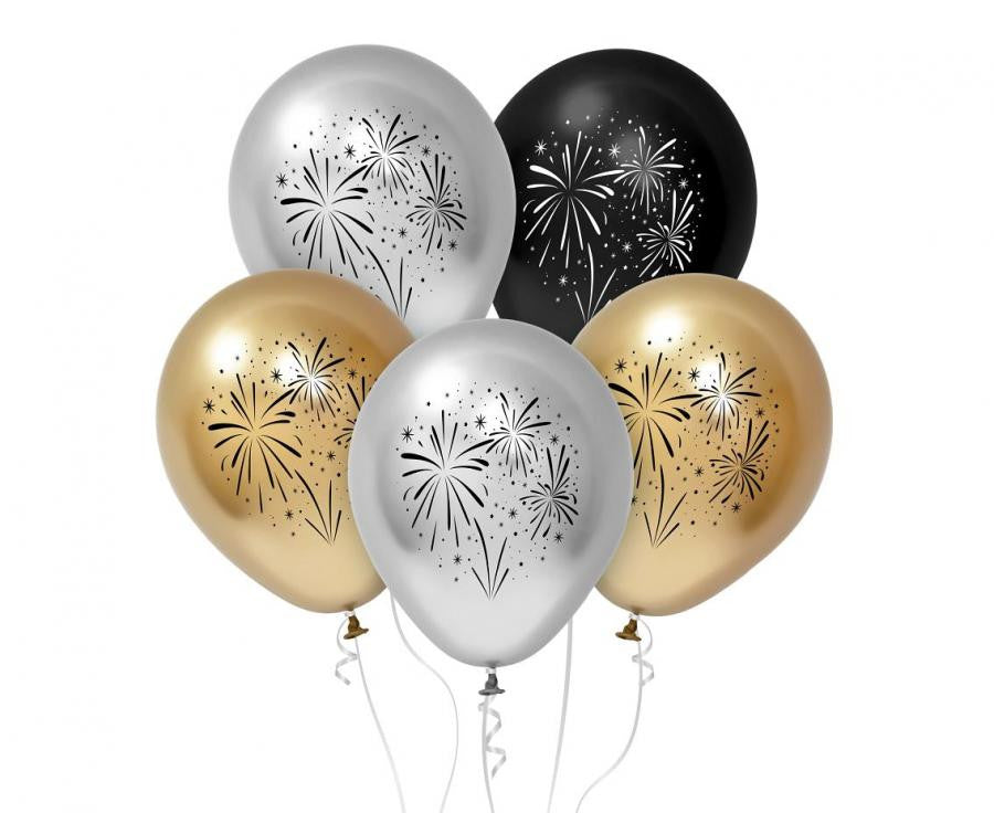 Farbe B&C Feuerwerksballon, 5 Stk 12 Zoll (30 cm)