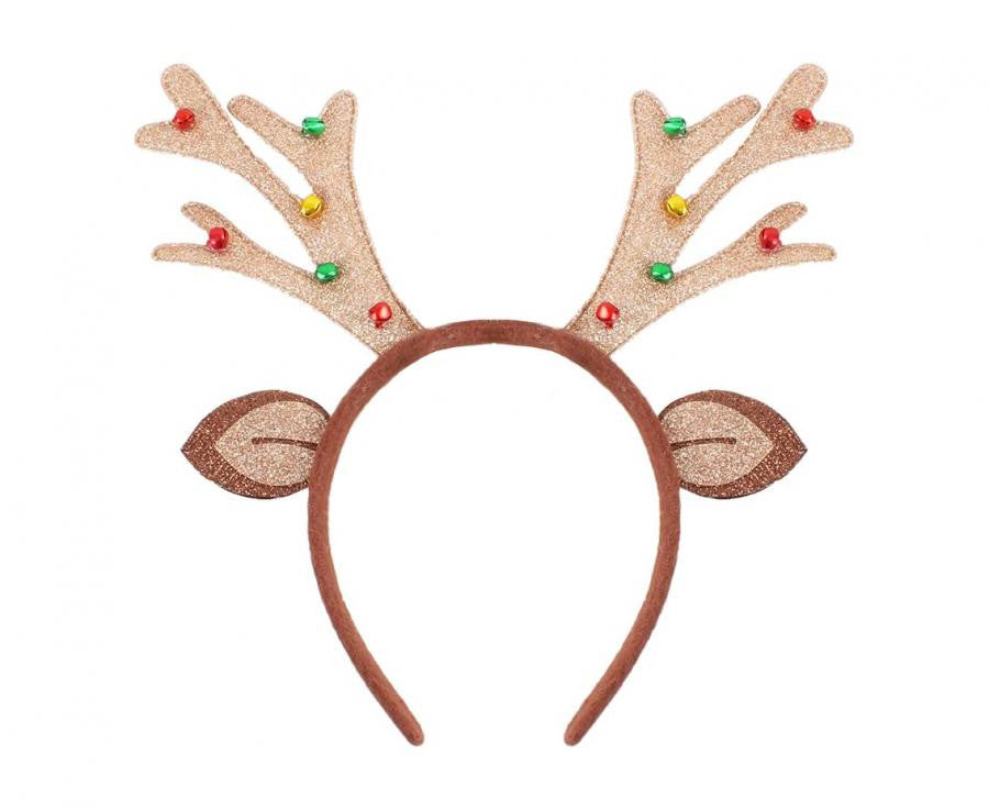 Weihnachten Brown Brauner klingelnder Geweih-Haarreif