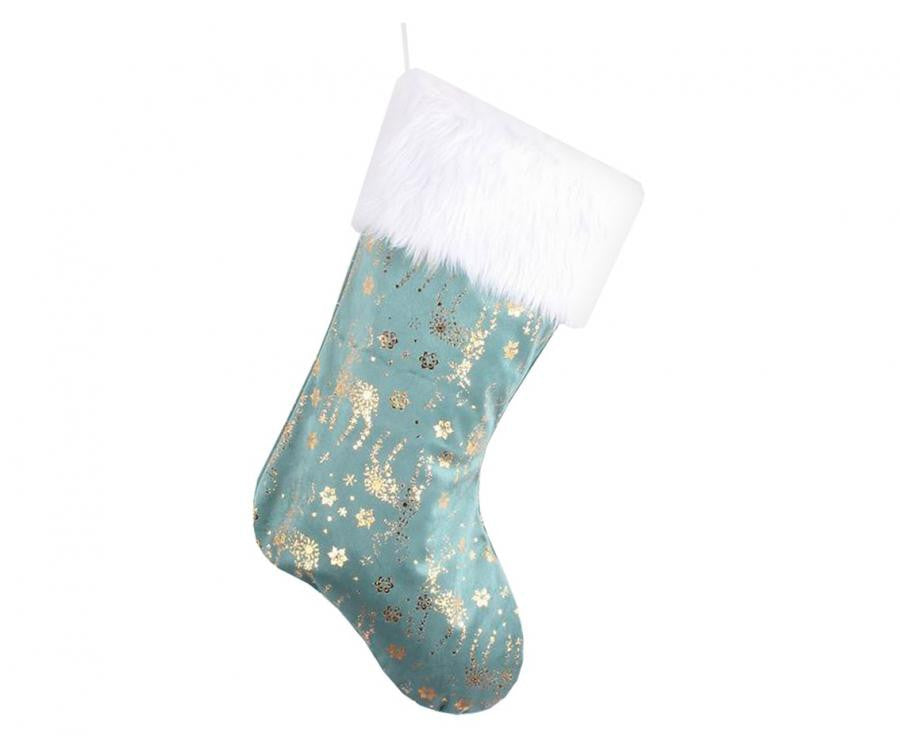 Weihnachten Frosty Blue Rentier Kaminstrumpf, Stiefel 49 cm