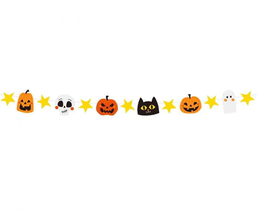 Halloween Faces Papiergirlande 250 cm