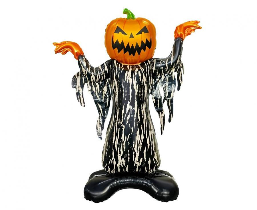 Halloween Pumpkin Phantom Folienballon mit Sockel 93 cm