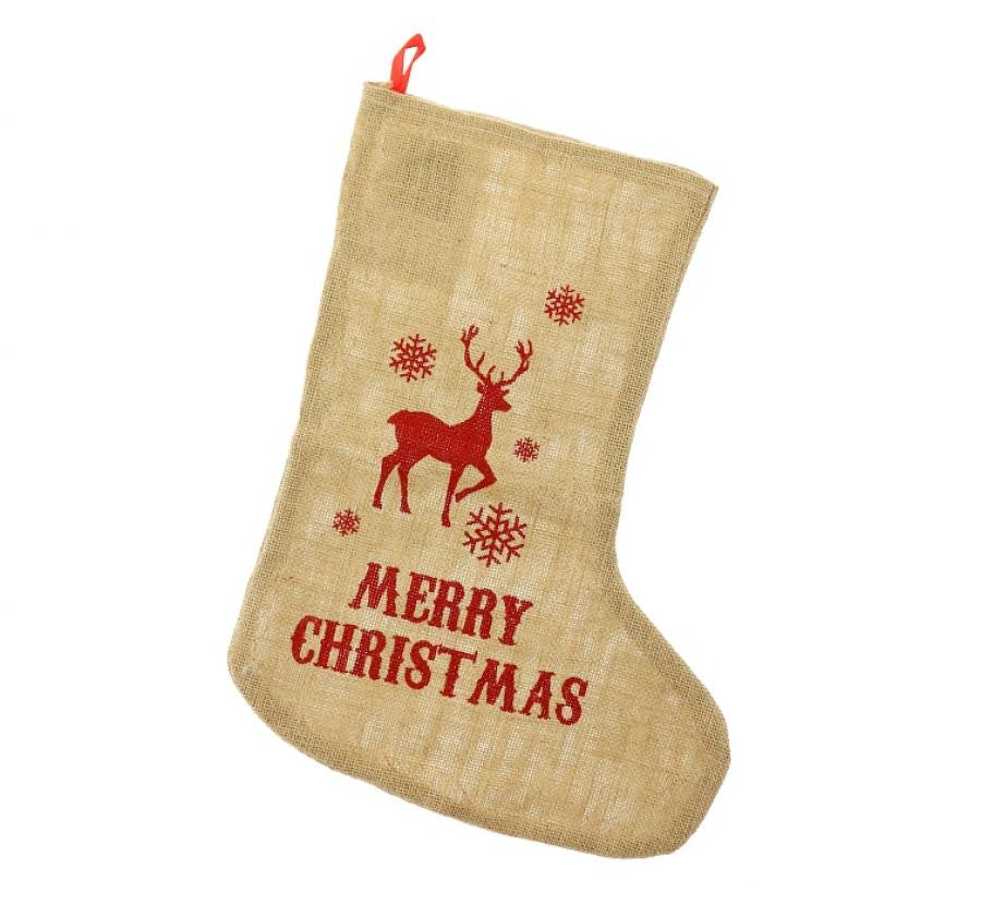 Weihnachten Rentier, Kaminstrumpf, Stiefel 44,5 cm