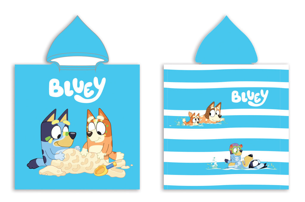 Bluey Sandy Fun Strandtuch Poncho 50x100 cm (Schnelltrocknend)