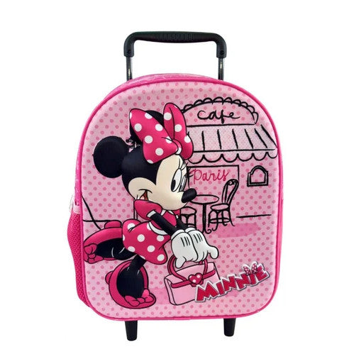 Disney Minnie Paris 3D rollender Kindergarten-Rucksack, Tasche 32 cm