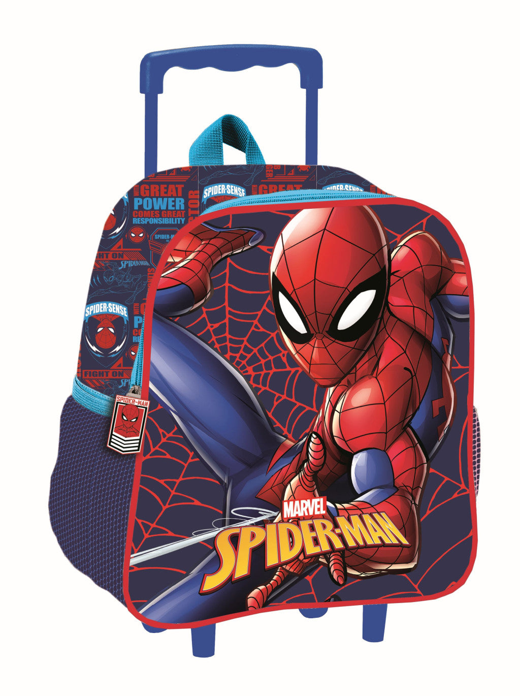 Spiderman Great Power 3D Rollender Kindergarten-Rucksack, Tasche 32 cm