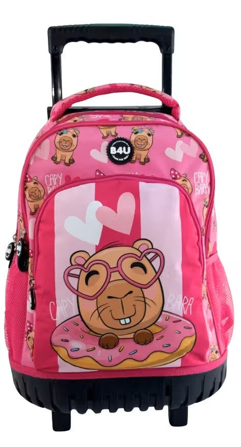 Capybara Donut Premium Roll-Schultasche, Tasche 44 cm