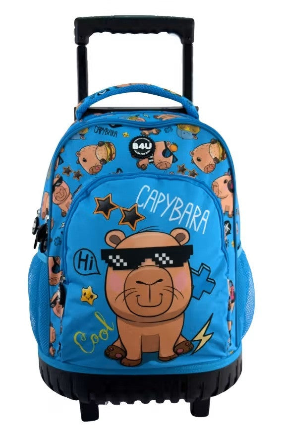 Capybara Cool Premium Roll-Schultasche, Tasche 44 cm