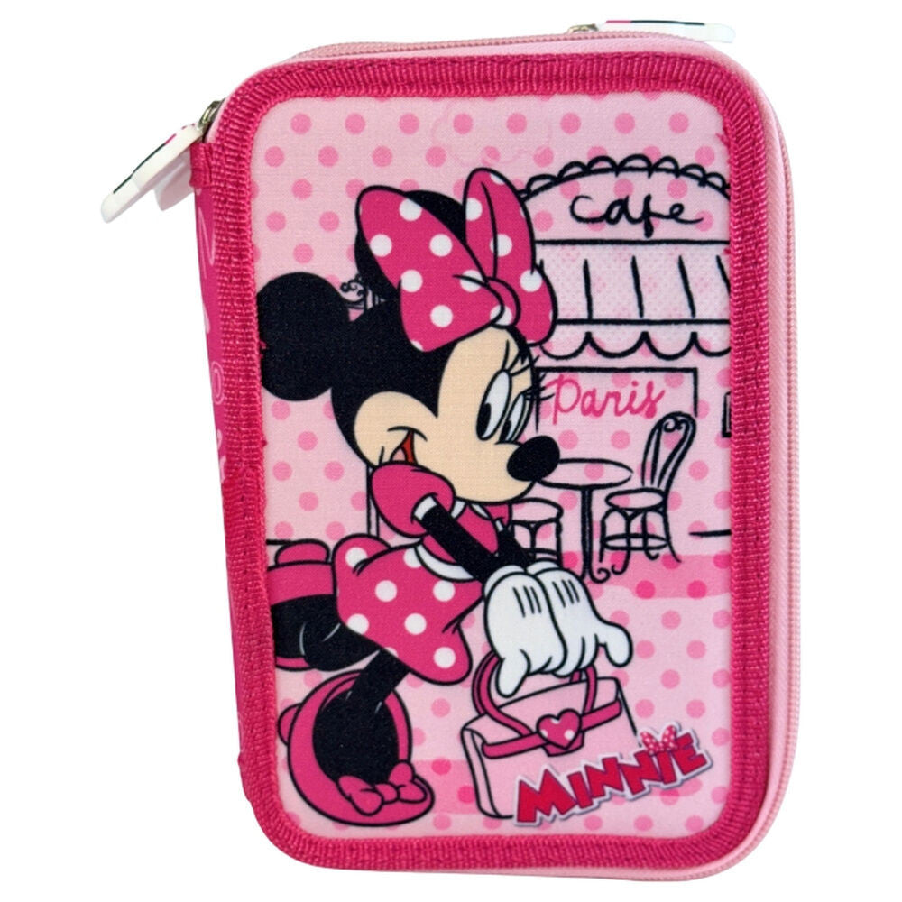 Disney Minnie Paris gefülltes Federmäppchen 3-stöckig Giotto