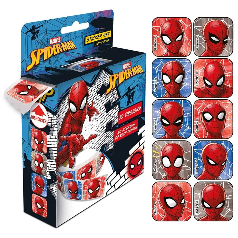 Spiderman Faces 200-teiliges Aufkleber-Set