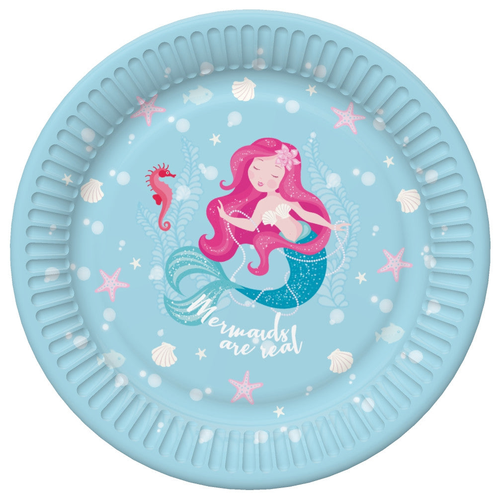 Meerjungfrau Pastel Pappteller 8 Stk. 22,7 cm