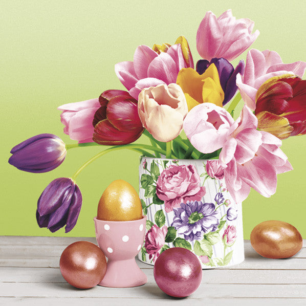 Ostern Tulips Bouquet Serviette 20 Stk 33x33 cm