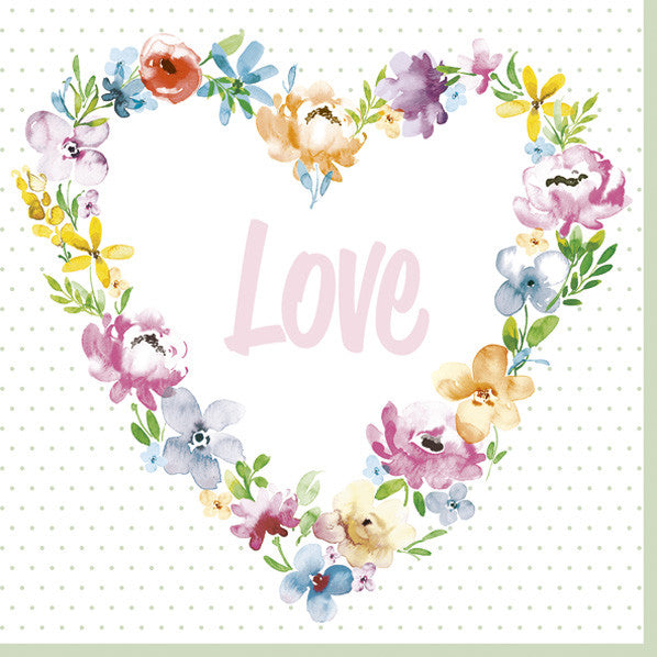 Liebe Blossom Serviette 20 Stück 33x33 cm