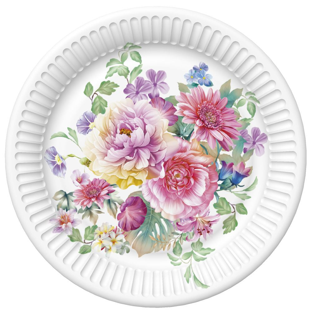 Farbe Arrangement Blumenteller aus Papier 8 Stk. 22,7 cm