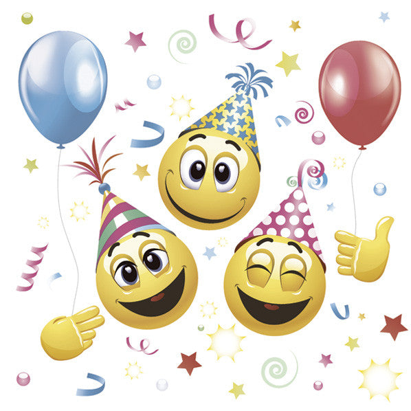 Emoji Icons&Balloons Smiley Serviette 20 Stk. 33x33 cm