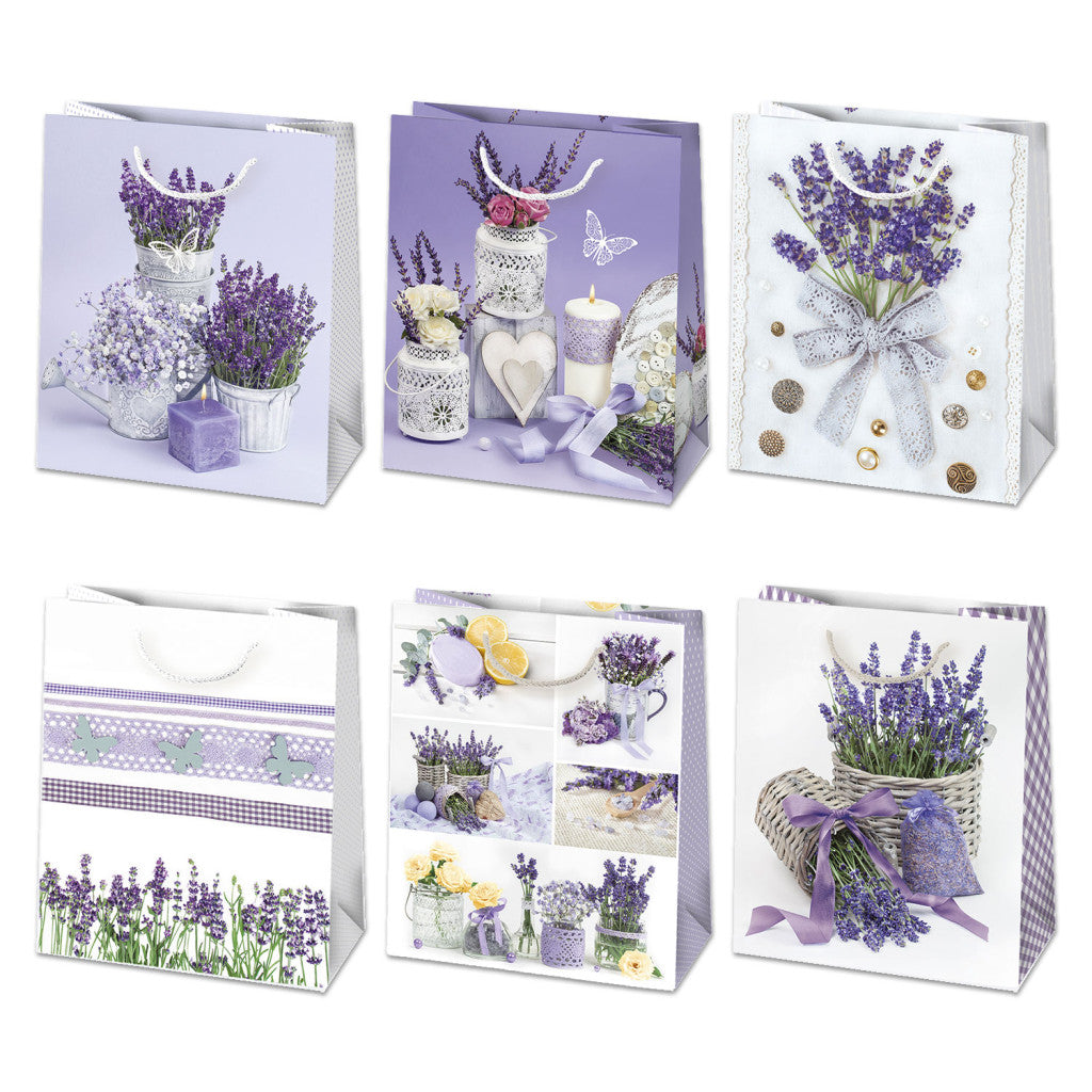 Farbe Bunch Lavendelpapier-Geschenktasche, Tasche 19x23x10,5 cm